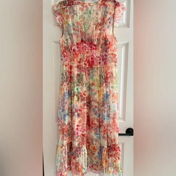 Johnny Was Vibrant Floral Midi Dress - Picture 3 of 7